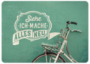 Postkarte: Alles neu (XL)