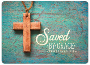 Postkarte: Saved by grace (XL)