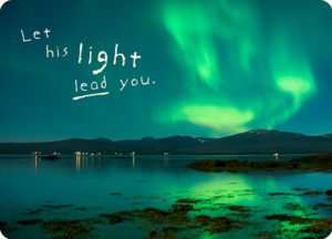 Postkarte: Let his light (XL)