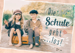 Postkarte: Schule geht los