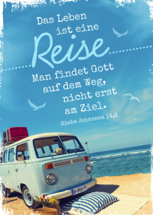 Postkarte: Das Leben ist eine Reise