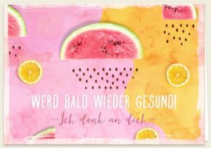 Doppelkarte: Gesund (Melone)