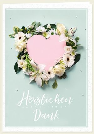 Doppelkarte: Herzlichen Dank (Herz)