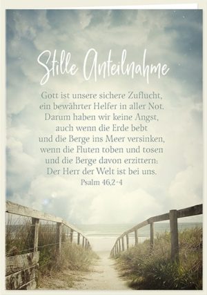 Doppelkarte: Stille Anteilnahme - Sichere Zuflucht