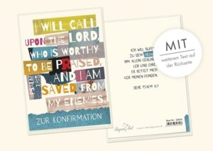 Doppelkarte: Zur Konfirmation - I will call - Collage