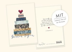 Doppelkarte: Zur Hochzeit - Gottes Segen - Collage