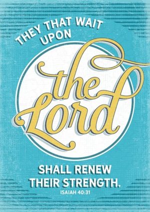 Postkarte: Wait upon the Lord (Vintage)