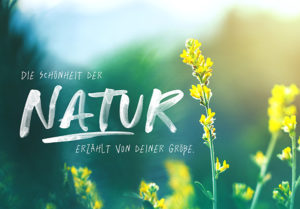 Metallschild: Die Schönheit der Natur erzählt von deiner Größe