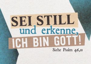 Mini-Karte: Sei still (Collage)