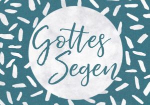 Mini-Karte: Gottes Segen (türkis)