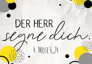 Mini-Karte: Der Herr segne dich