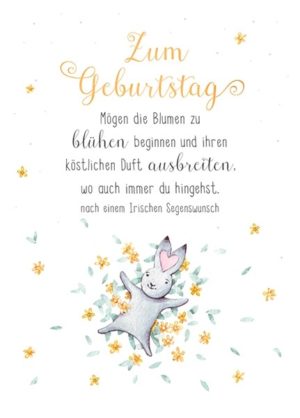 Postkarte: Zum Geburtstag - Mögen die Blumen (XL)