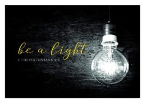 Postkarte: Be a light (Black & White)