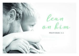 Postkarte: Lean on him (Black & White)