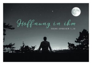 Postkarte: Hoffnung in ihm (Black & White)
