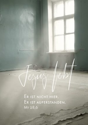 Postkarte: Jesus lebt