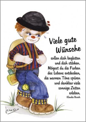 Postkarten: Viele gute Wünsche (4 Stück)