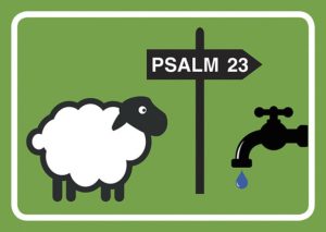 Postkarten: Psalm 23 (4 Stück)