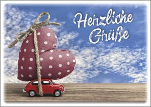 Postkarten: Herzliche Grüsse (4 Stück)