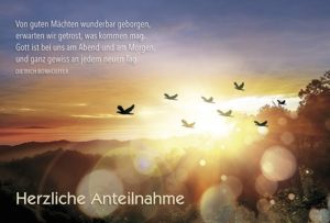 Faltkarte: Von guten Mächten wunderbar geborgen (Trauer)