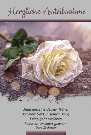 Faltkarte: Jede einzelne deiner Tränen sammelt Gott (Trauer)