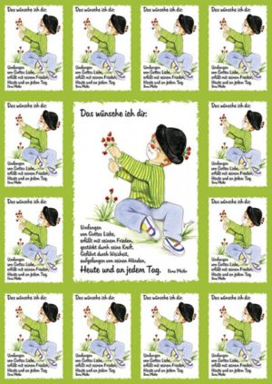 Aufkleber-Karten: Das wünsche ich dir (4 Stück)