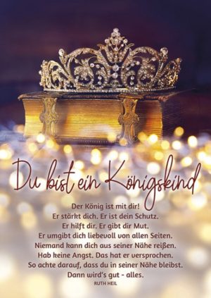 Postkarte: Du bist ein Königskind (4 Stück)