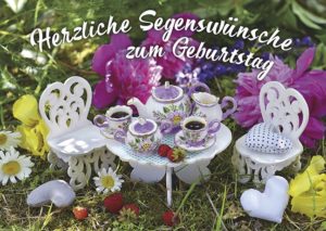 Postkarten: Herzliche Segenswünsche zum Geburtstag (4 Stück)