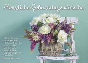 Postkarte: Mögen Blumen für dich blühen (4 Stück)