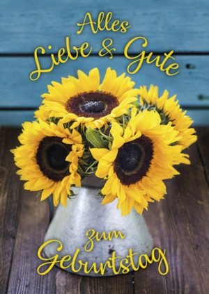Postkarte: Alles Liebe & Gute zum Geburtstag (4 Stück)