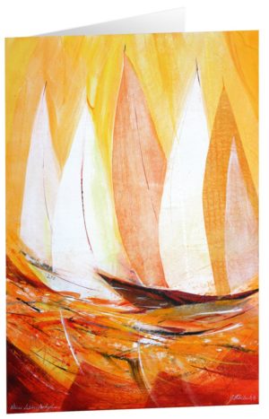 Kunstfaltkarten: Kleiner Lichtsegler-Rhythmus (5 Stück)
