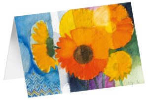 Kunstfaltkarten: Sommerstrauss (5 Stück)
