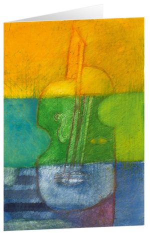 Kunstfaltkarten: Violine (5 Stück)