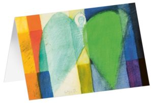 Kunstfaltkarten: Engel in buntem Gewand (5 Stück)
