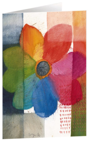 Faltkarte: Bunte Blüte