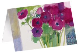 Kunstfaltkarte: Anemonen