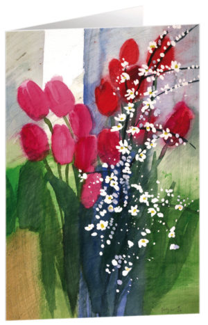 Faltkarte: Tulpenstrauss 1.