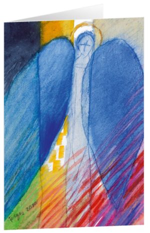 Kunstfaltkarten: Engel aus dem Regenbogen (5 Stück)