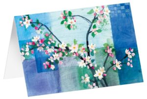 Kunstfaltkarten: Apfelblüte (5 Stück)