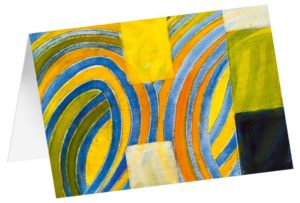 Kunstfaltkarten: Spiel der Formen (5 Stück)
