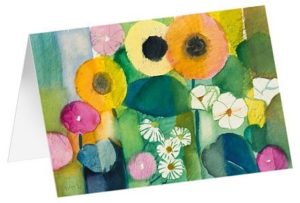 Faltkarte: Blumen auf dem Feld