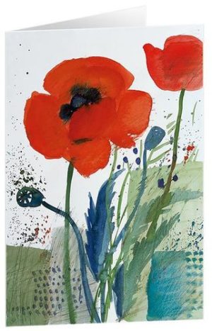 Faltkarte: Mohnblumen 3