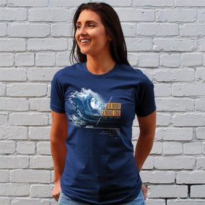 T-Shirt: Make Waves Shirt, Metro Blue (XL)