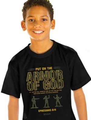T-Shirt: Armor of God Shirt, Black, Toddler (YS)
