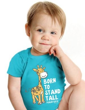 T-Shirt: Born to Stand Tall, Giraffe (12 Monate)