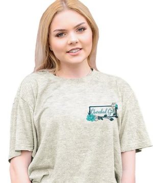 T-Shirt: Country Born and Heaven Bound Tee, Oatmeal Heather (3XL)