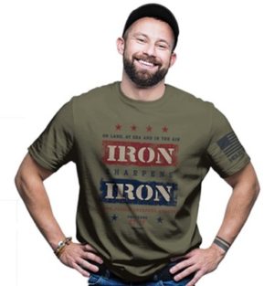 T-Shirt: Iron Sharpens Iron Shirt, Military Green (3XL)