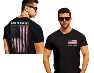 T-Shirt: Hold Fast, Flag, Shirt, Black (3XL)