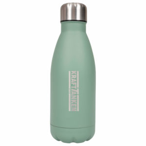 Trinkflasche: Kraft tanken (Edelstahl grün)