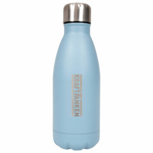 Trinkflasche: Kraft tanken (Edelstahl blau)